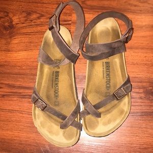 Brown Leather Yara Birkenstock Sandals